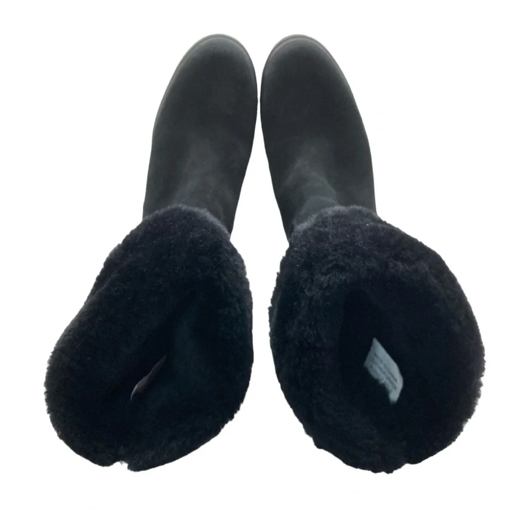 Michael Kors Leather Fur mid calf boots 7